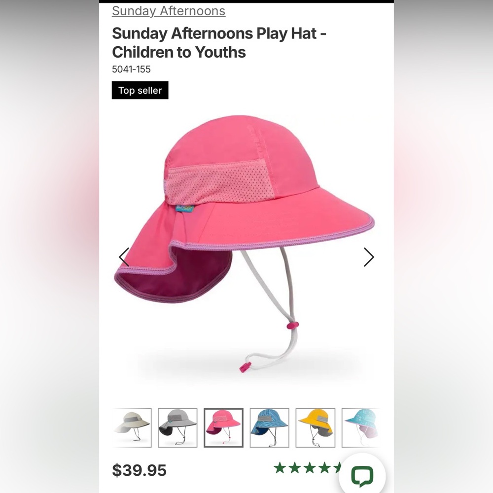 Sunday Afternoons Pink Sun Hat Size S for 1-3 yr old